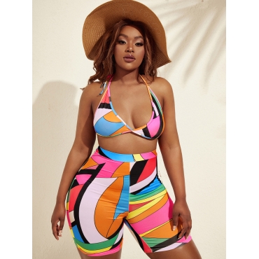 

LW Print Multicolor Two-piece Swimsuit, Multi