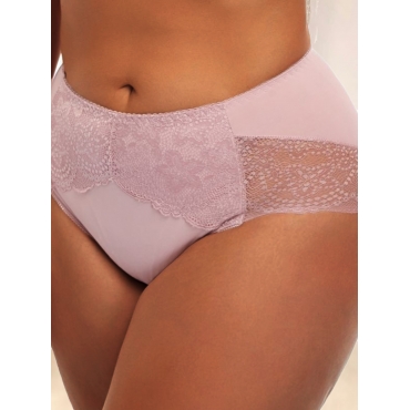 

LW SXY Plus Size Lace Mid Waist Panties, Cameo brown