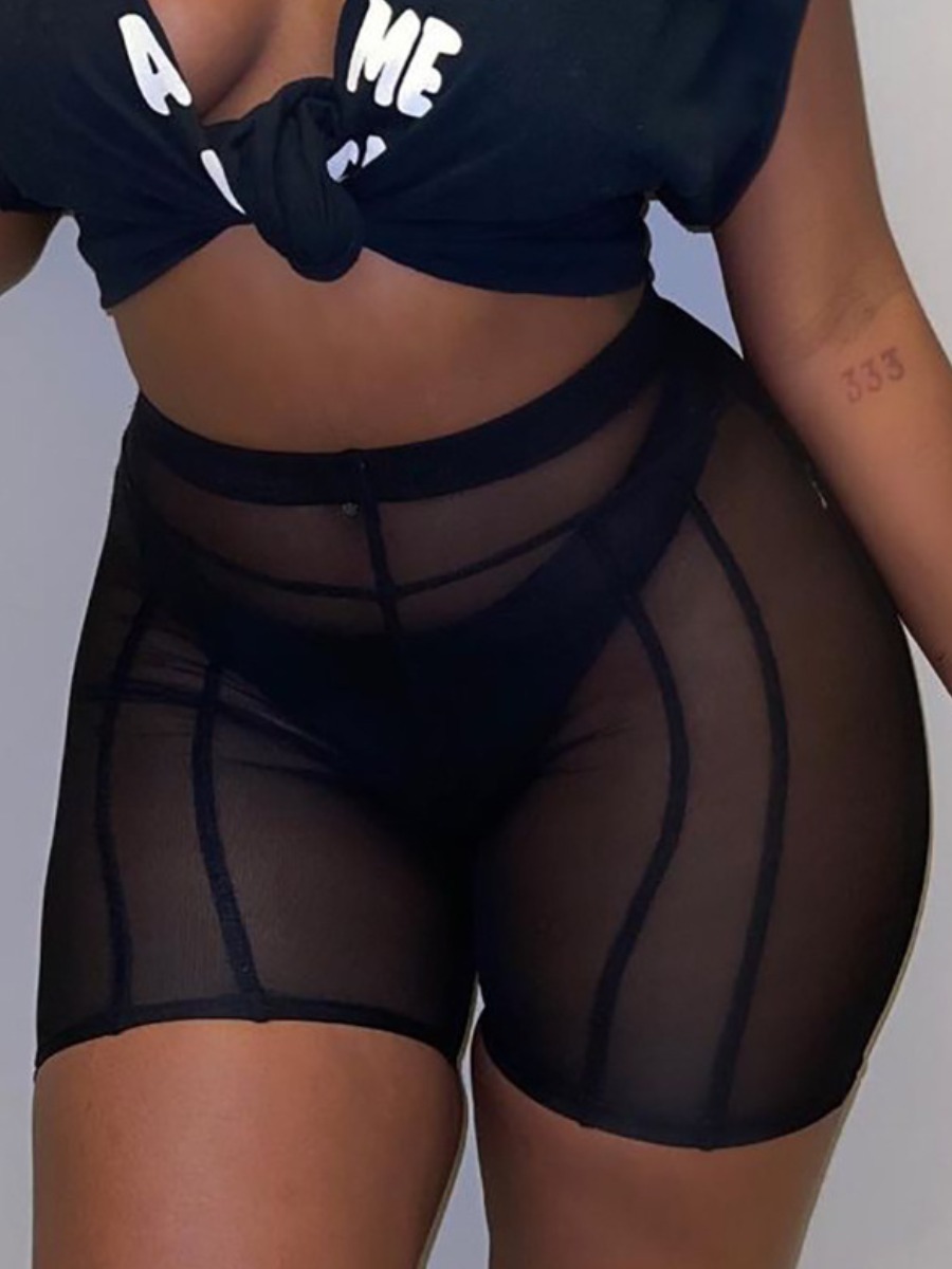 LW SXY Striped See-through Shorts