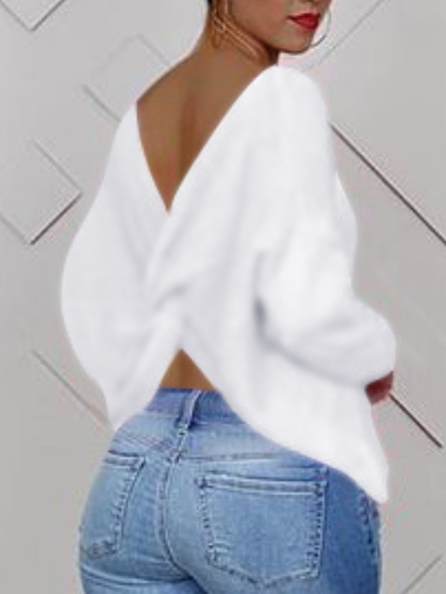 

LW Plus Size Lip Print Twist Back T-shirt, White