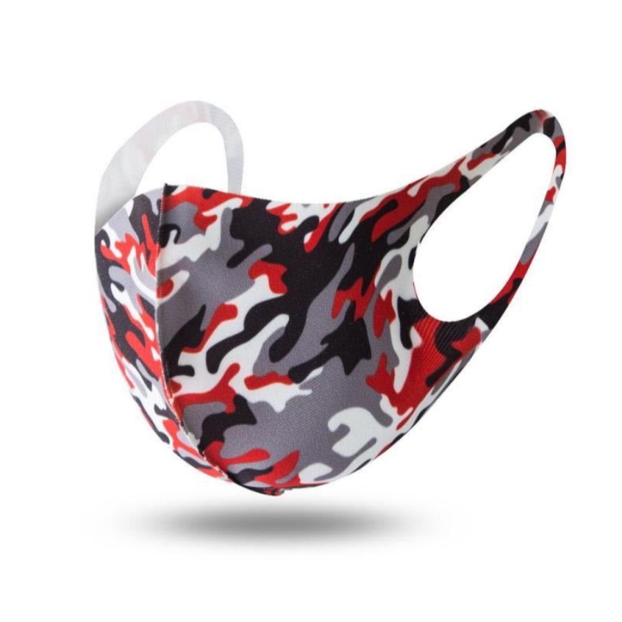 

LW Camo Print Face Mask, Red camouflage