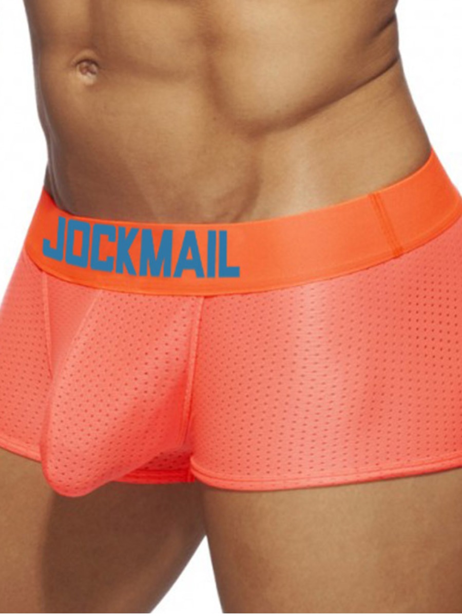 

LW COTTON Men Letter Print Underwear, Orange