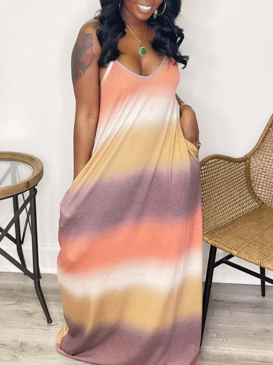 LW Tie-dye Cami A Line Dress