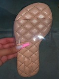 LW Clear Plaid Pattern Slides