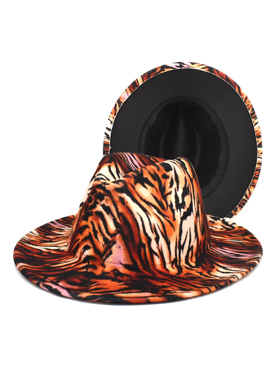 

LW Tiger Print Jazz Hat, Multi