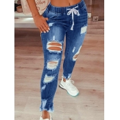 LW Plus Size High-Waist High Stretchy Ripped Distr