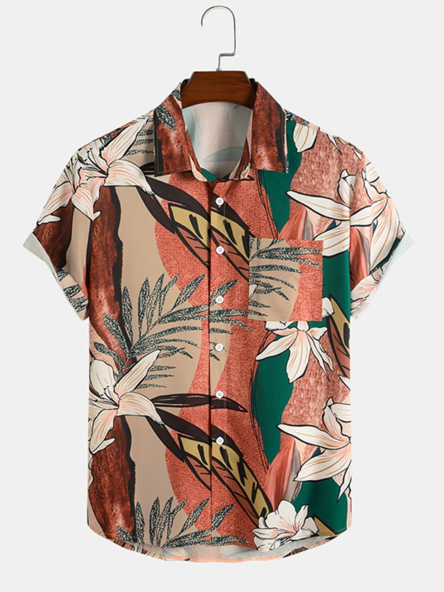 

LW COTTON Men Floral Print Shirt (Rayon Material), Multi