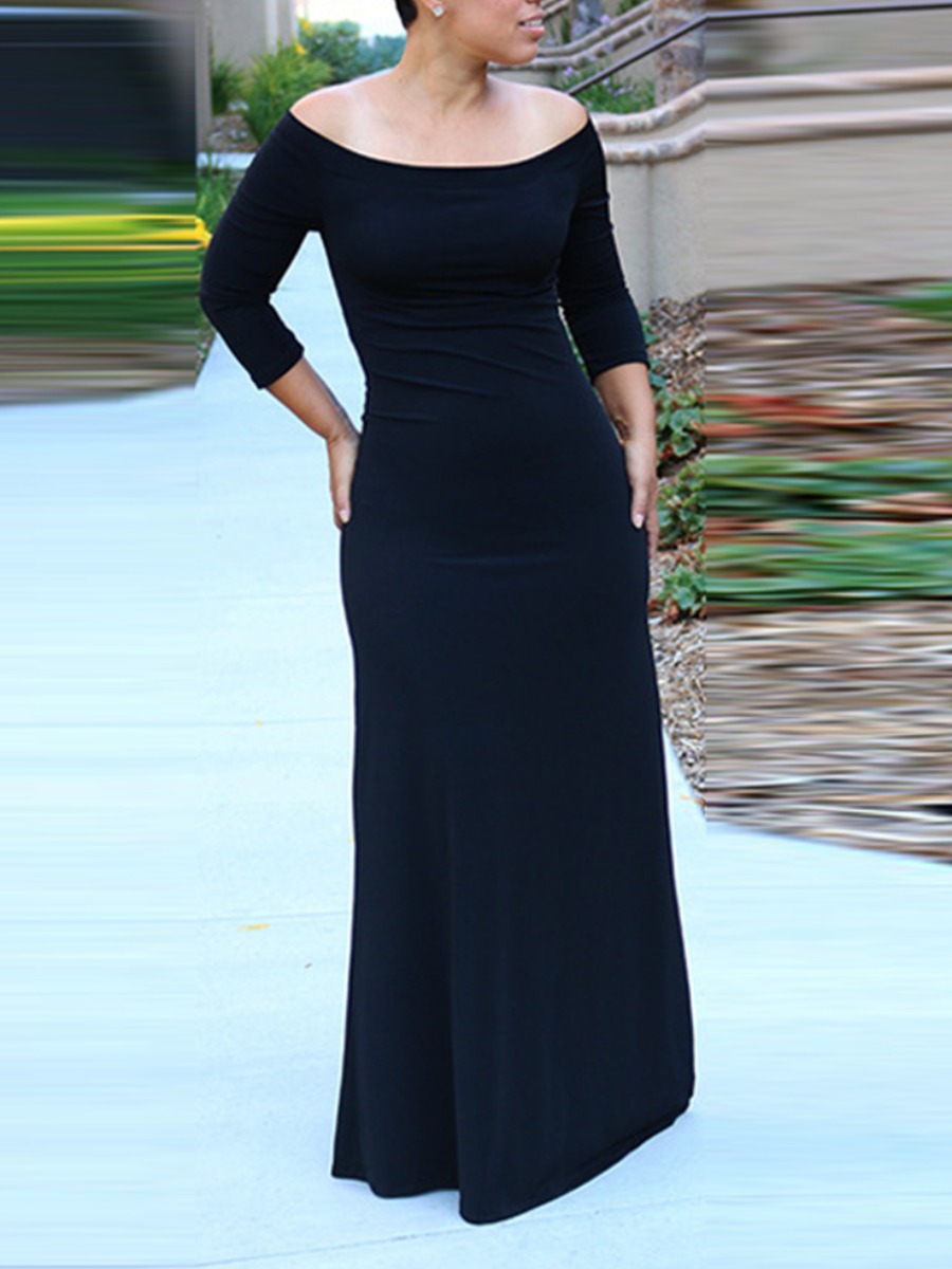 LW Plus Size Off The Shoulder Bodycon Mermaid Dress
