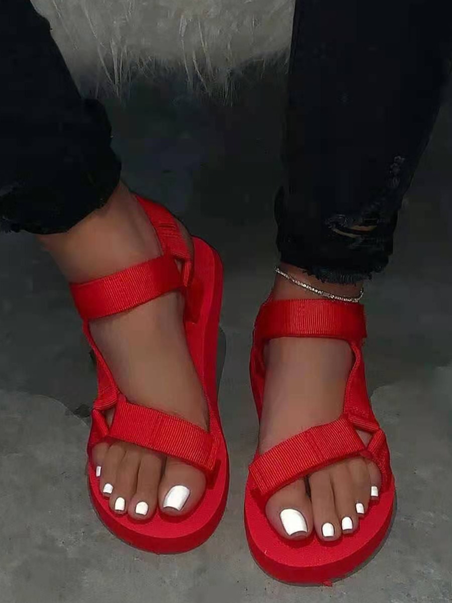 LW Round Toe Velcro Sandals