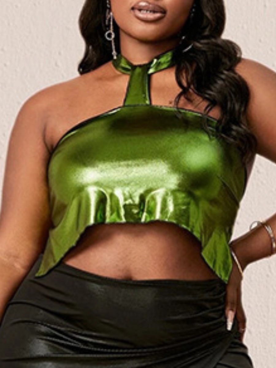 

LW SXY Plus Size Backless Camisole, Green