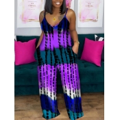 LW Plus Size Casual Tie-dye Pocket Design Purple O