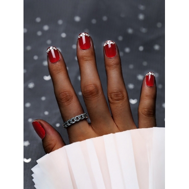 

LW 24-piece Gradient False Nails, Red