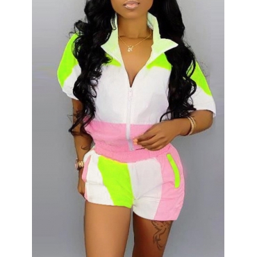 

LW Chic Patchwork Pink Two-piece Shorts Set
