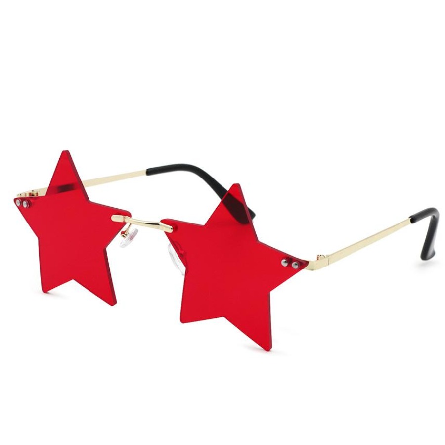 

LW Star Shaped Sunglasses, Red