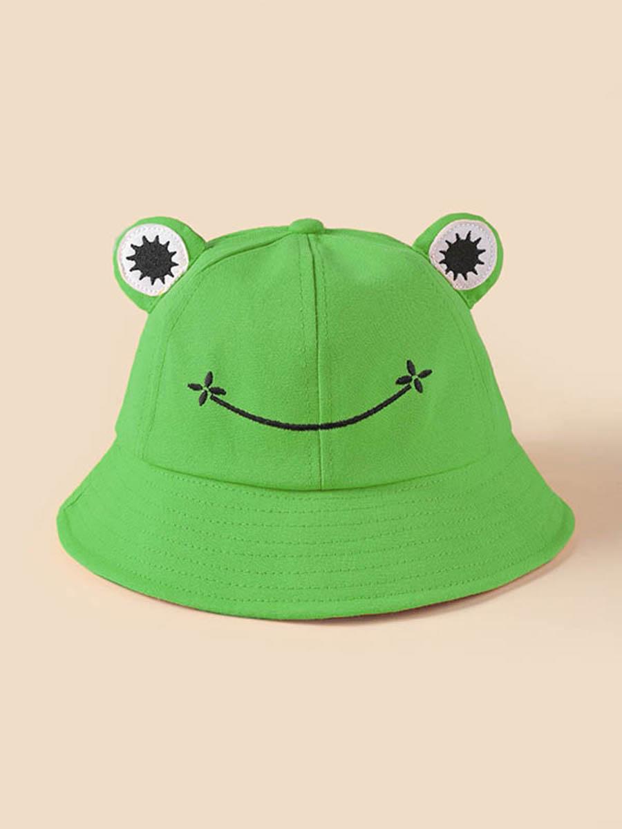 

LW Cartoon Print Patchwork Hat, Green