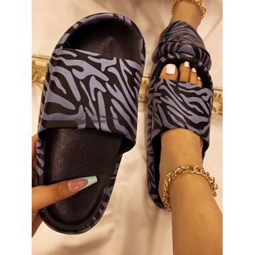 

LW Zebra Striped Slides, Zebra stripe