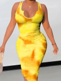 LW Tie-dye Bodycon Cami Dress