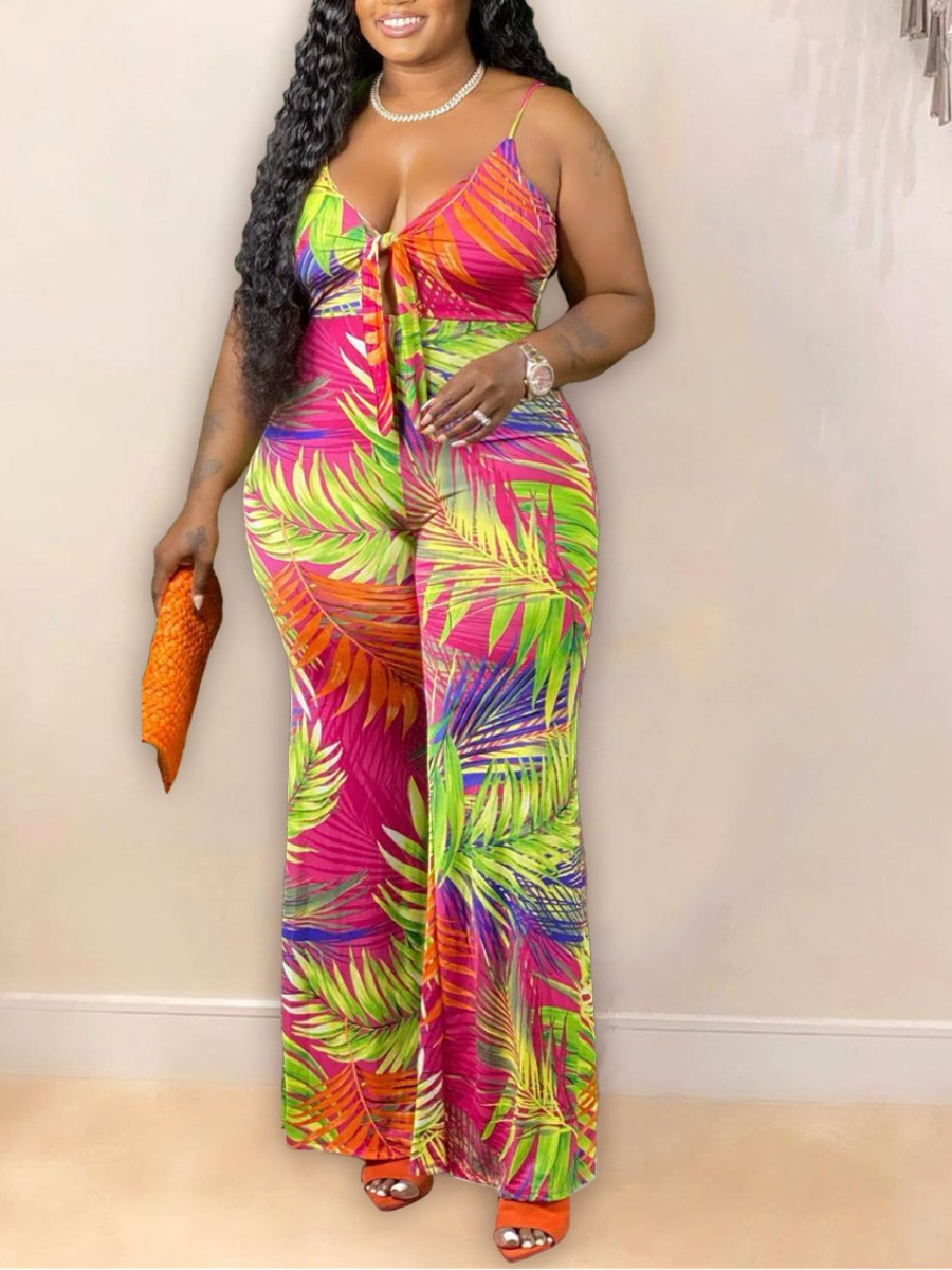 

LW Plus Size Floral Print Cami Jumpsuit, Multi