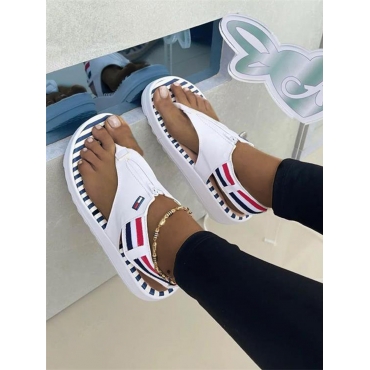 

LW Striped Sandals, White