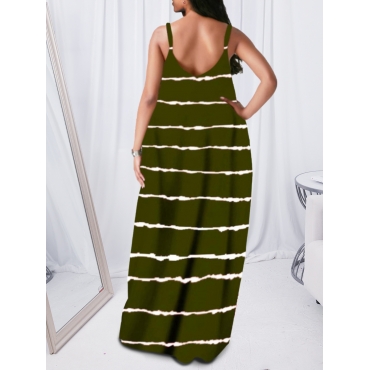 LW Striped Cami A Line Dress