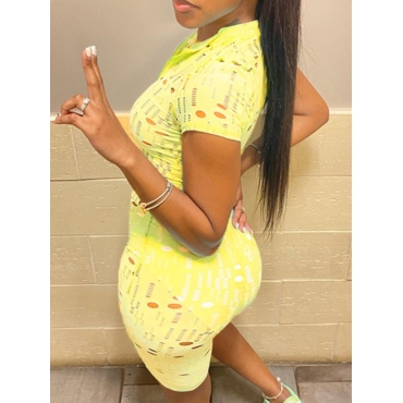 

LW SXY Pierced Skinny Romper, Yellow