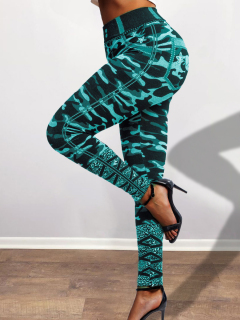 LW Plus Size Camo Print High Stretchy Leggings (Can Be Worn Inside Out)