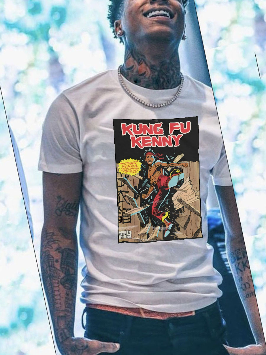 LW Men Letter Cartoon Print T-shirt