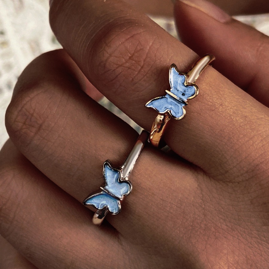 

LW Butterfly Decor Ring, Blue
