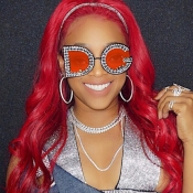 LW Rhinestone Letter Sunglasses