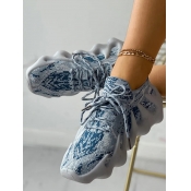 LW Mixed Print Wide Fit Sneakers