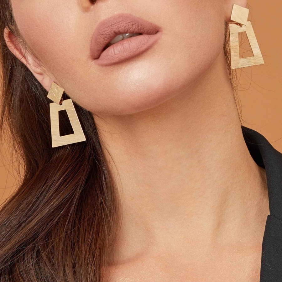 LovelyWholesale Geometric Cut Out Earring All Seasons Work Spring Summer 2024