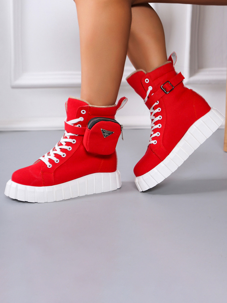 LW Buckle Pocket Design Platform Booties