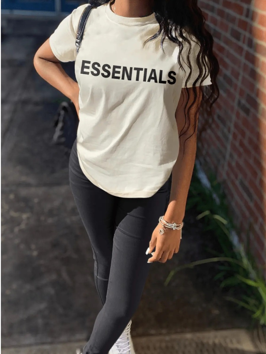 LW Essentials Letter Print Pants Set