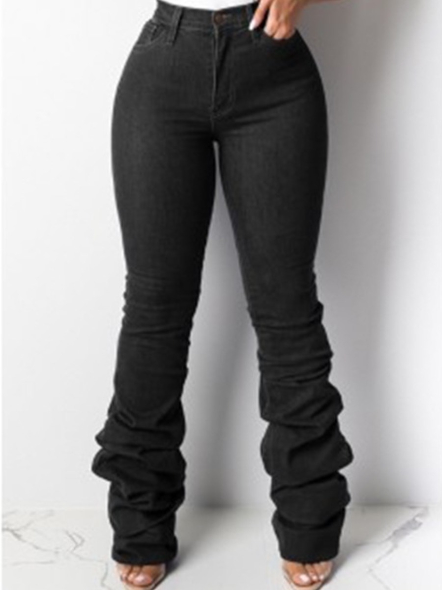 LW High-waisted Stacked Jeans