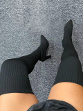LW Rib Knit Thigh High Boots