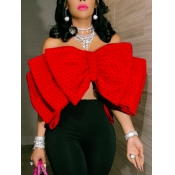 LW SXY Letter Print Bow-tie Decor Camisole