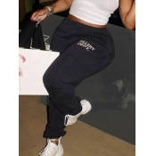 LW Plus Size Mid Waist Letter Print Sweatpants