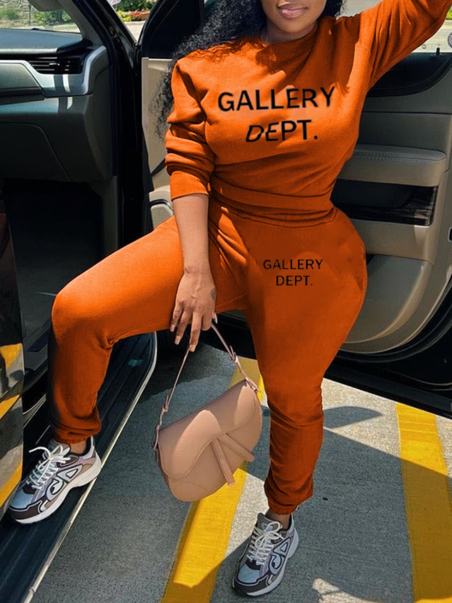 LW Letter Print Pocket Design Pants Set