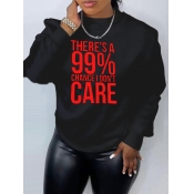 LW Care Letter Print Sweatshirt