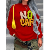 LW Dropped Shoulder Letter Print Sweatshirt