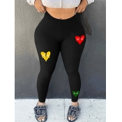 LW Plus Size Broken Heart Print Pocket Design Pant