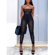 LW SXY See-through Black Two-piece Pants Set