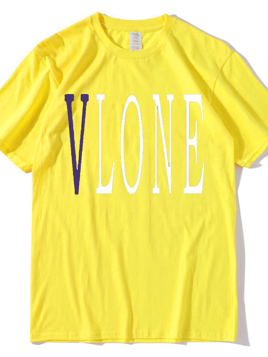 LW Men Round Neck Letter Print T-shirt