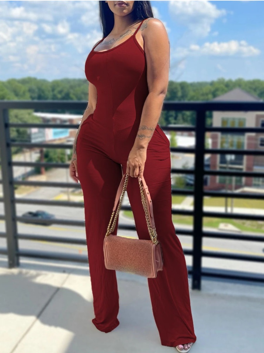 LW BASICS Pocket Design Cami Jumpsuit