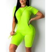 LW BASICS Round Neck Regular Fit Shorts Set