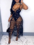 LW SXY Star Decor See Through Cami Dress