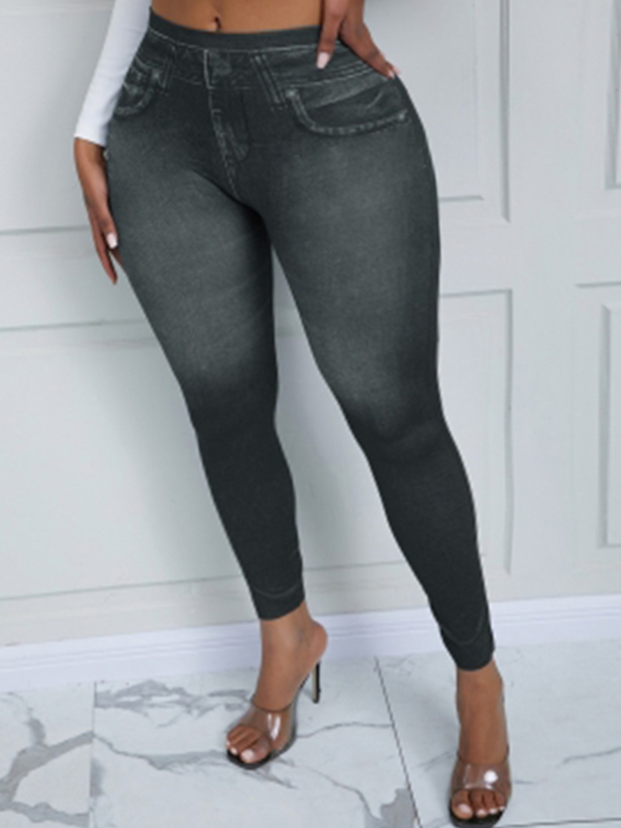 LW Plus Size Slant Pocket Skinny Leggings 5X