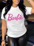 LW Plus Size Barbie Letter Print T-shirt