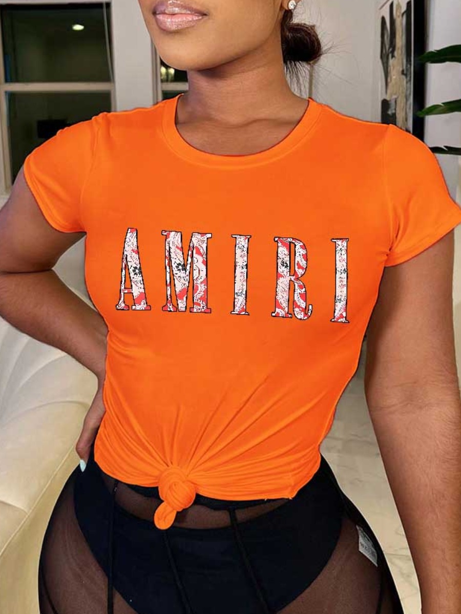 LW Letter Print Regular Fit T-shirt