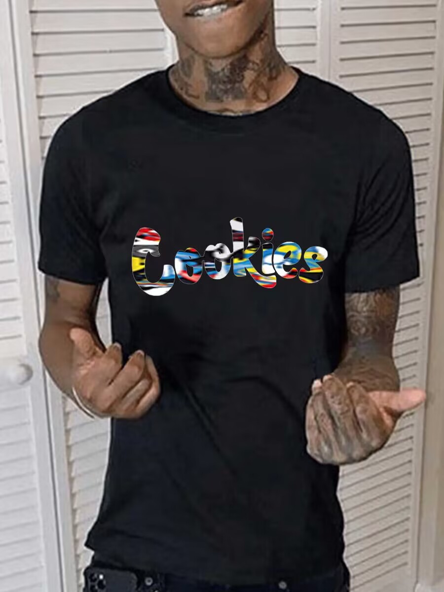 LW Cookies Letter Print T-shirt